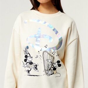 VANS/ Disney Women's Hooded Sweatshirt Skull/Rose/Serpent White Size Large